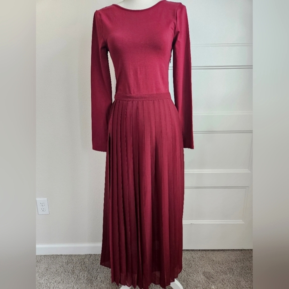 NEW!!! J.CREW Pleated Maxi Ballet Dress in Stretch Cotton Blend Size XS - Picture 2 of 9